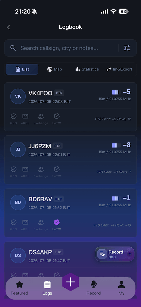AI-assisted voice QSO logging